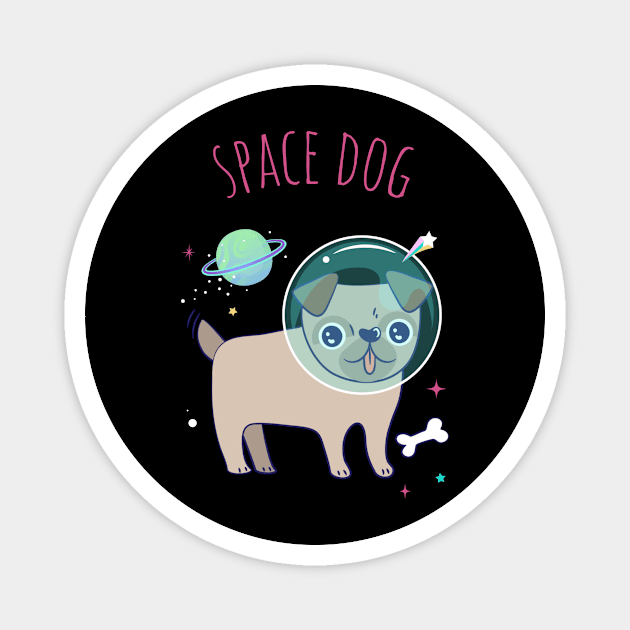 Space Dog Magnet by Sabahmd